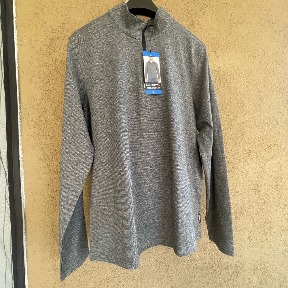 Gerry Weber Charcoal Quarter-Zip Top New